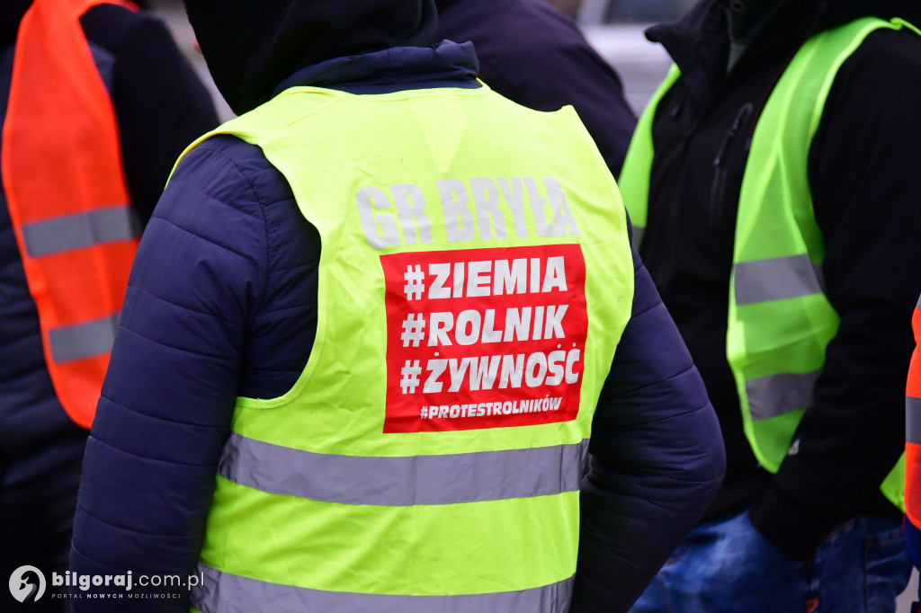 Rolnicy zablokowali Biłgoraj. Wszystko w ramach akcji protestacyjnej