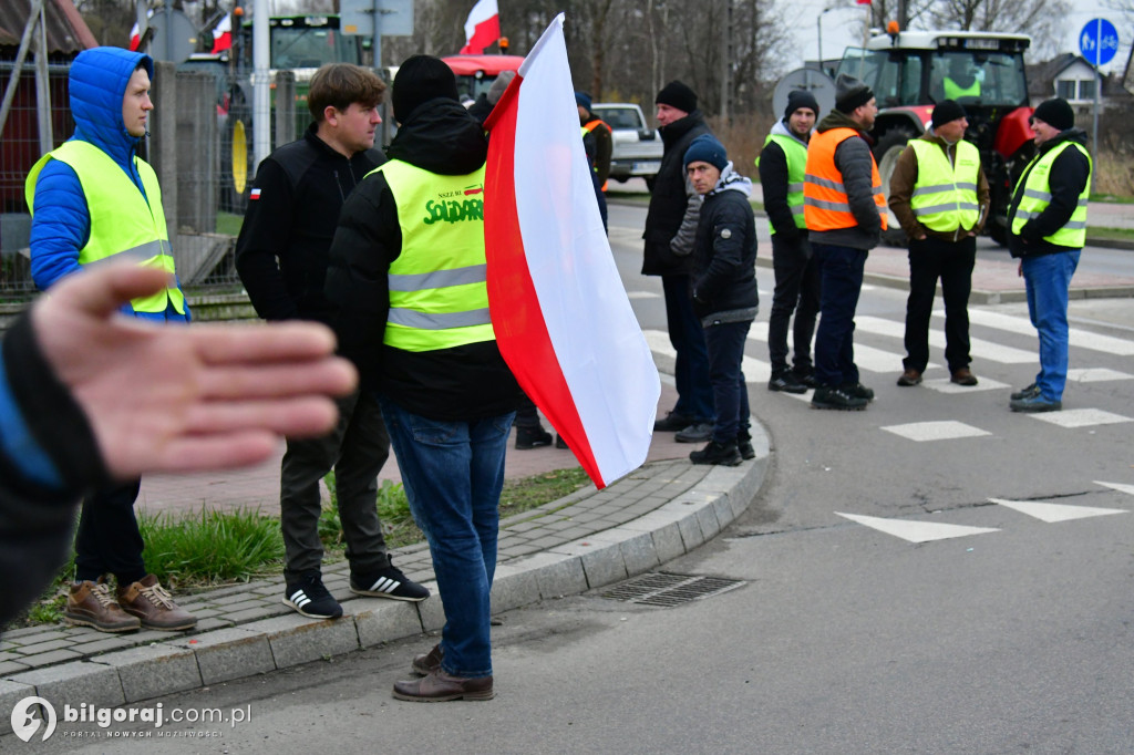 Rolnicy zablokowali Biłgoraj. Wszystko w ramach akcji protestacyjnej