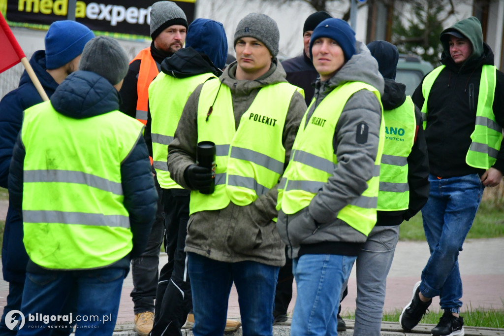 Rolnicy zablokowali Biłgoraj. Wszystko w ramach akcji protestacyjnej