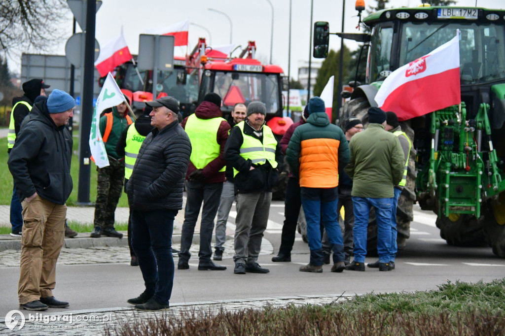 Rolnicy zablokowali Biłgoraj. Wszystko w ramach akcji protestacyjnej