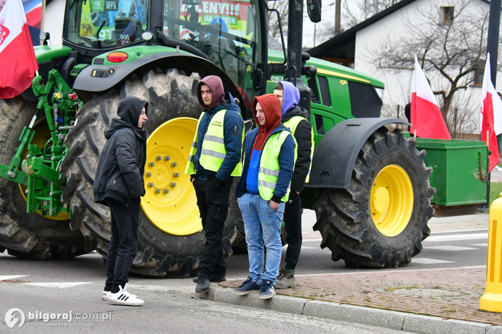 Rolnicy zablokowali Biłgoraj. Wszystko w ramach akcji protestacyjnej