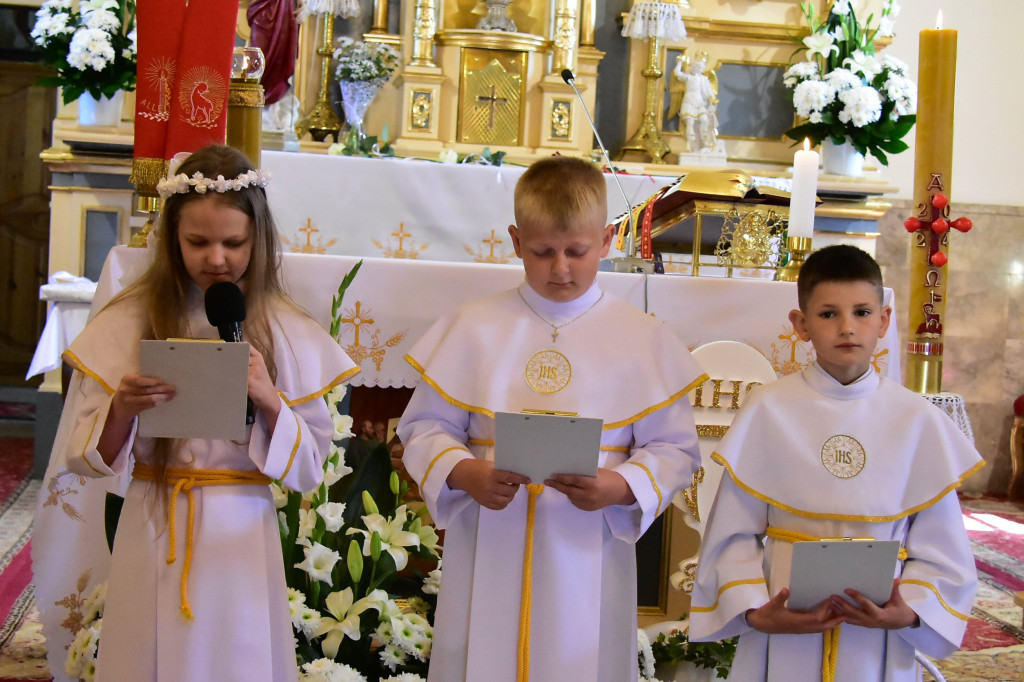 Uroczystość rocznicy I Komunii Świętej w parafii pw. św. Michała Archanioła w Soli