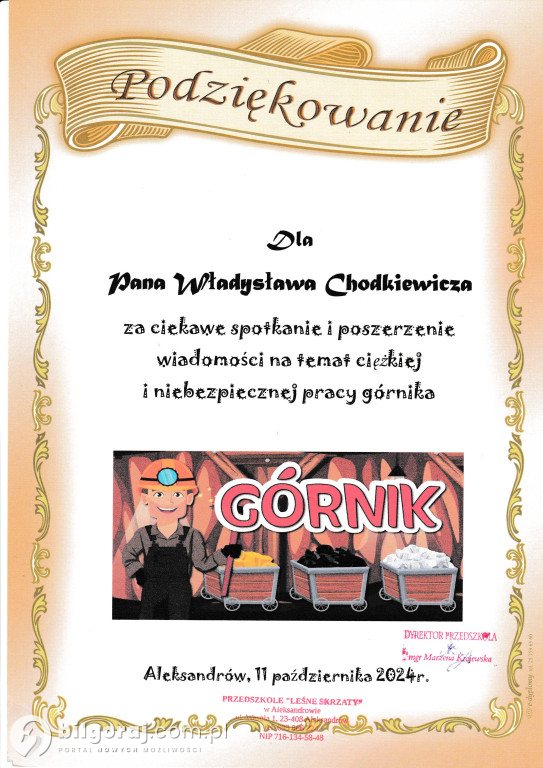 Dzień Górnika w Szkole Podstawowej w Chmielku