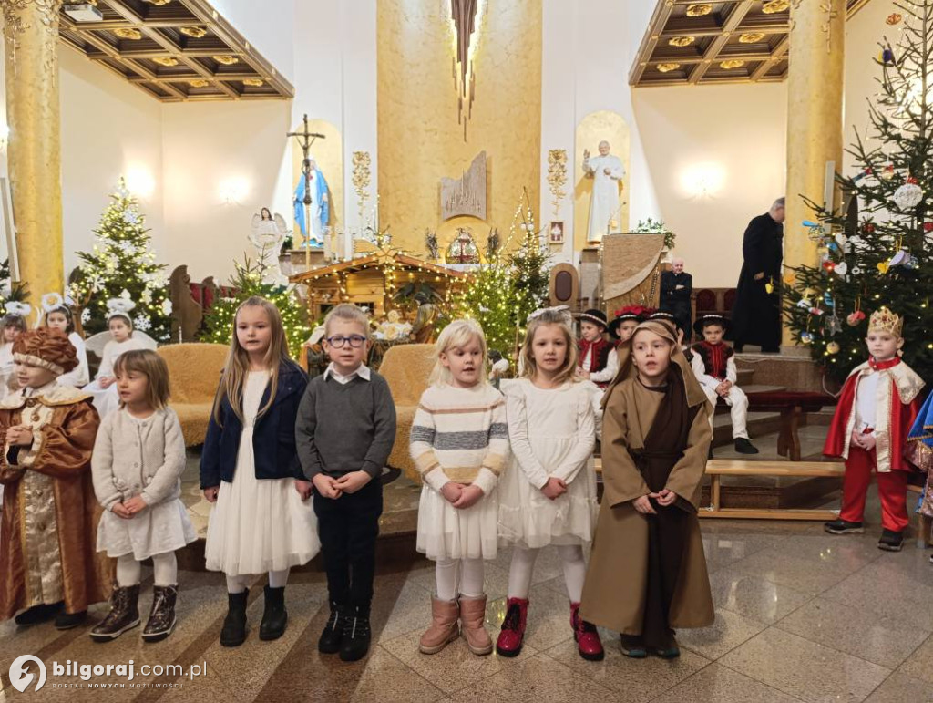 Jasełka w Biłgoraju w wykonaniu przedszkolaków z JPII