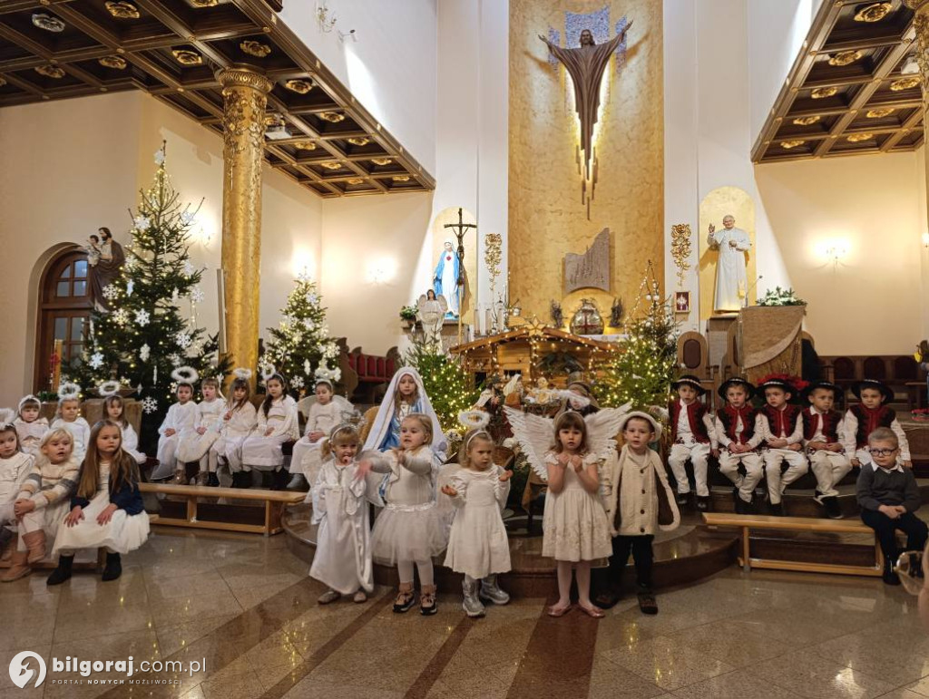 Jasełka w Biłgoraju w wykonaniu przedszkolaków z JPII