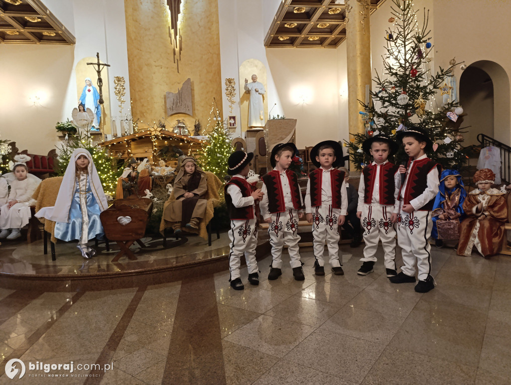 Jasełka w Biłgoraju w wykonaniu przedszkolaków z JPII