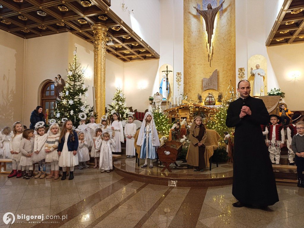 Jasełka w Biłgoraju w wykonaniu przedszkolaków z JPII