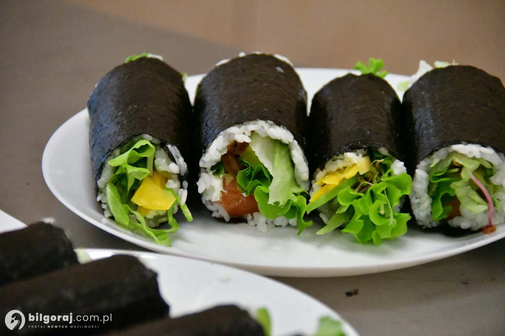 Warsztaty sushi w ZSZiO w Biłgoraju