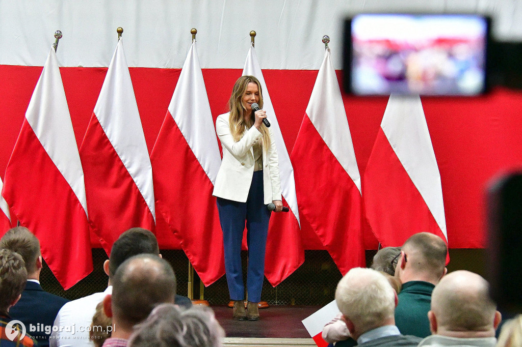 Karol Nawrocki w Biłgoraju. Kandydat na Prezydenta RP spotkał się z mieszkańcami