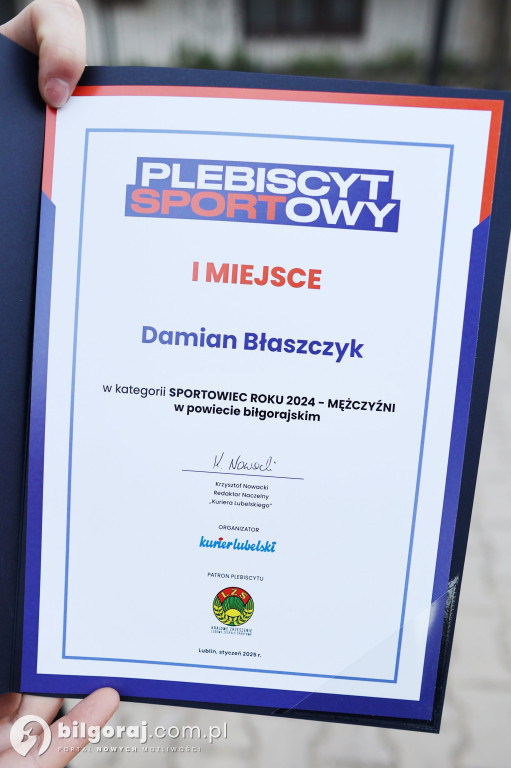 Damian Błaszczyk laureatem plebiscytu Kuriera Lubelskiego