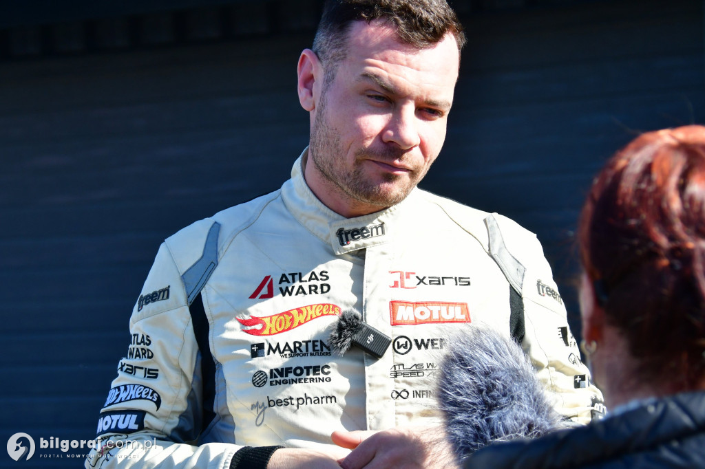 Jakub Colin Brzeziński testował auto w Biłgoraju