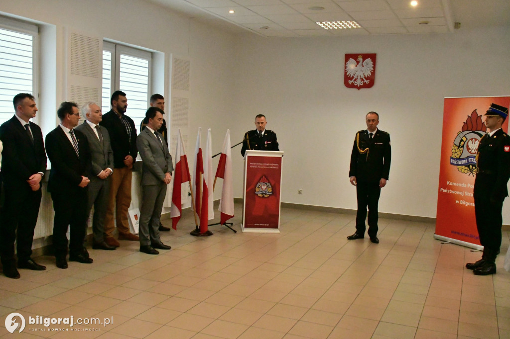 Uroczyste przejęcie obowiązków Komendanta Powiatowego PSP w Biłgoraju