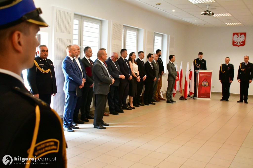 Uroczyste przejęcie obowiązków Komendanta Powiatowego PSP w Biłgoraju