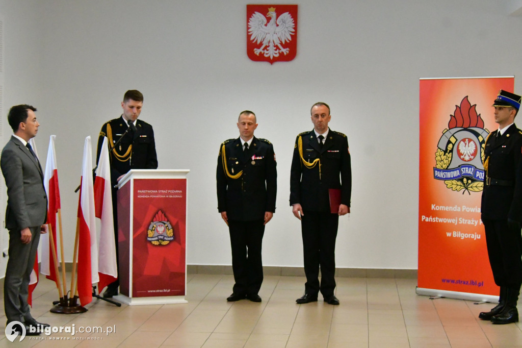 Uroczyste przejęcie obowiązków Komendanta Powiatowego PSP w Biłgoraju