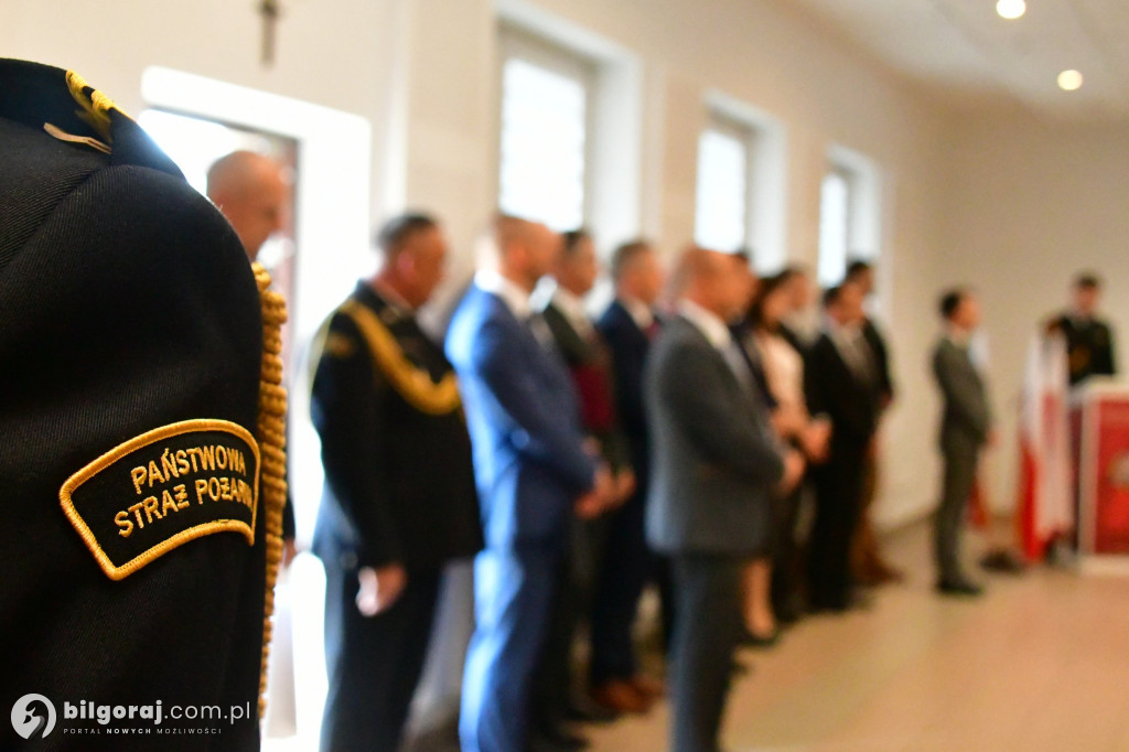 Uroczyste przejęcie obowiązków Komendanta Powiatowego PSP w Biłgoraju