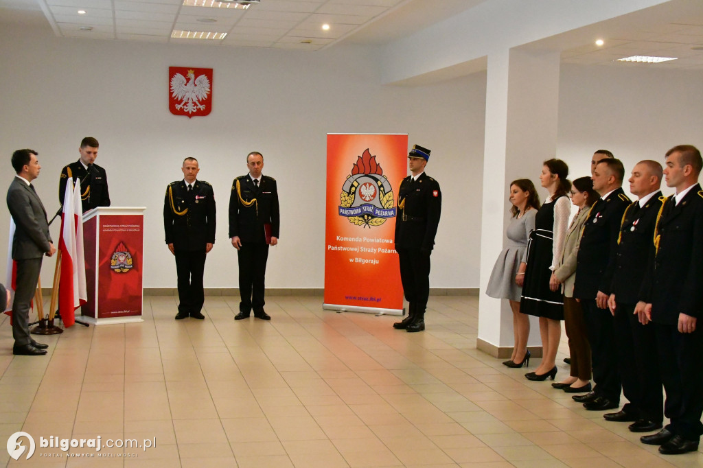 Uroczyste przejęcie obowiązków Komendanta Powiatowego PSP w Biłgoraju