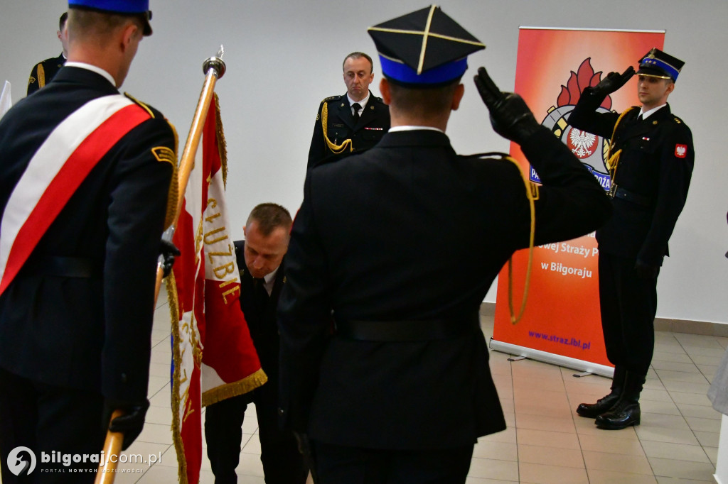 Uroczyste przejęcie obowiązków Komendanta Powiatowego PSP w Biłgoraju