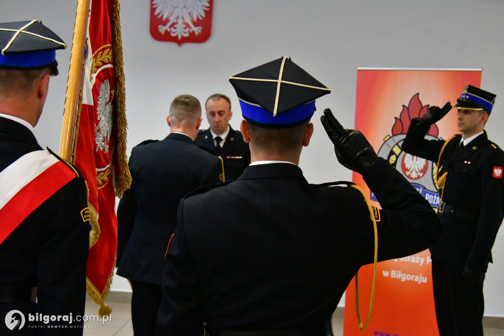 Uroczyste przejęcie obowiązków Komendanta Powiatowego PSP w Biłgoraju