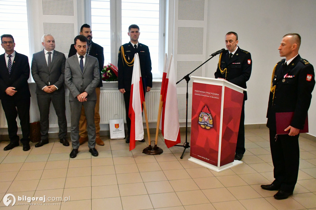 Uroczyste przejęcie obowiązków Komendanta Powiatowego PSP w Biłgoraju