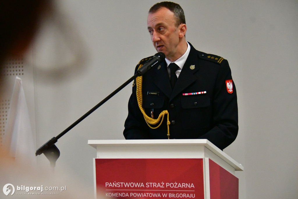 Uroczyste przejęcie obowiązków Komendanta Powiatowego PSP w Biłgoraju