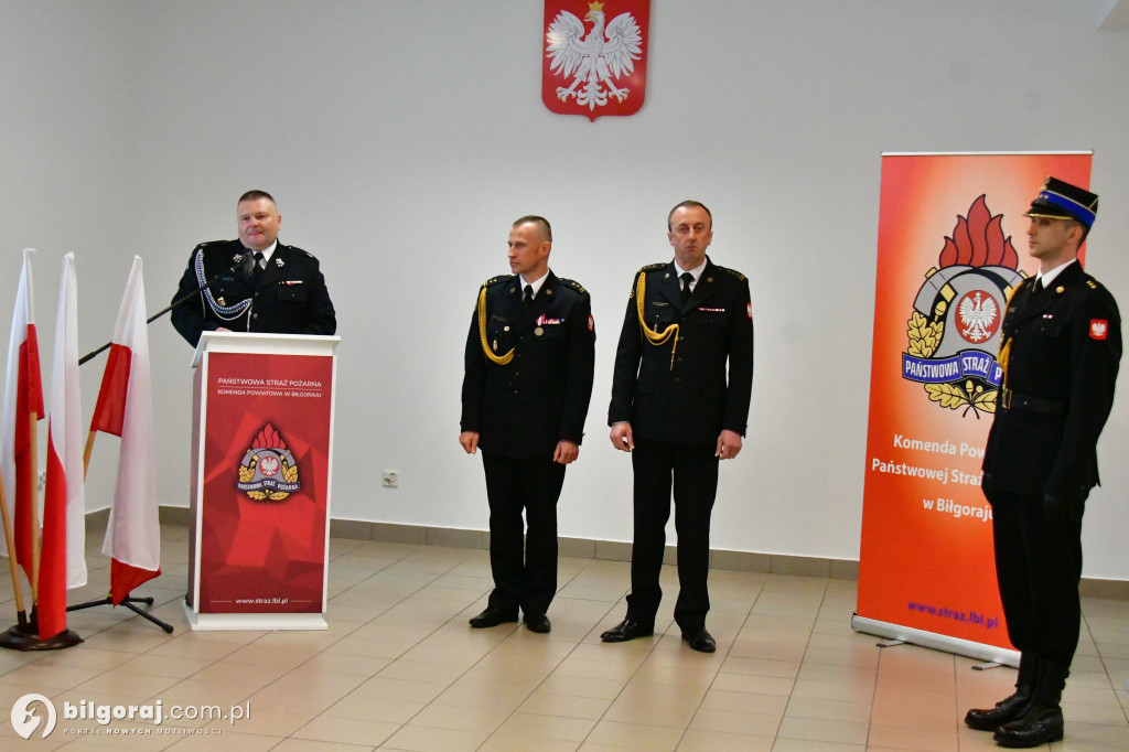 Uroczyste przejęcie obowiązków Komendanta Powiatowego PSP w Biłgoraju