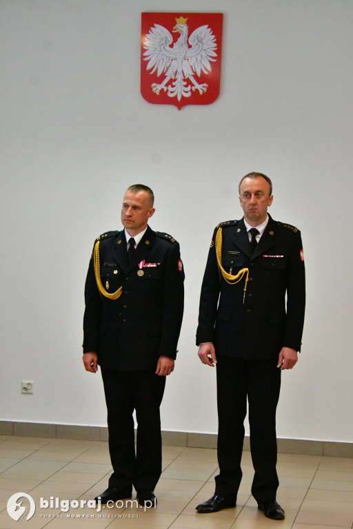 Uroczyste przejęcie obowiązków Komendanta Powiatowego PSP w Biłgoraju