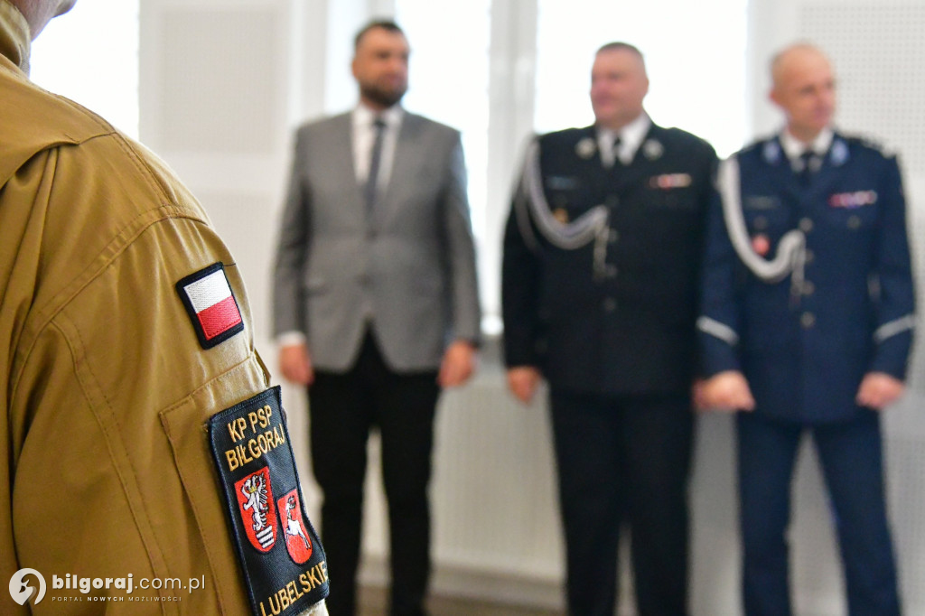 Uroczyste przejęcie obowiązków Komendanta Powiatowego PSP w Biłgoraju