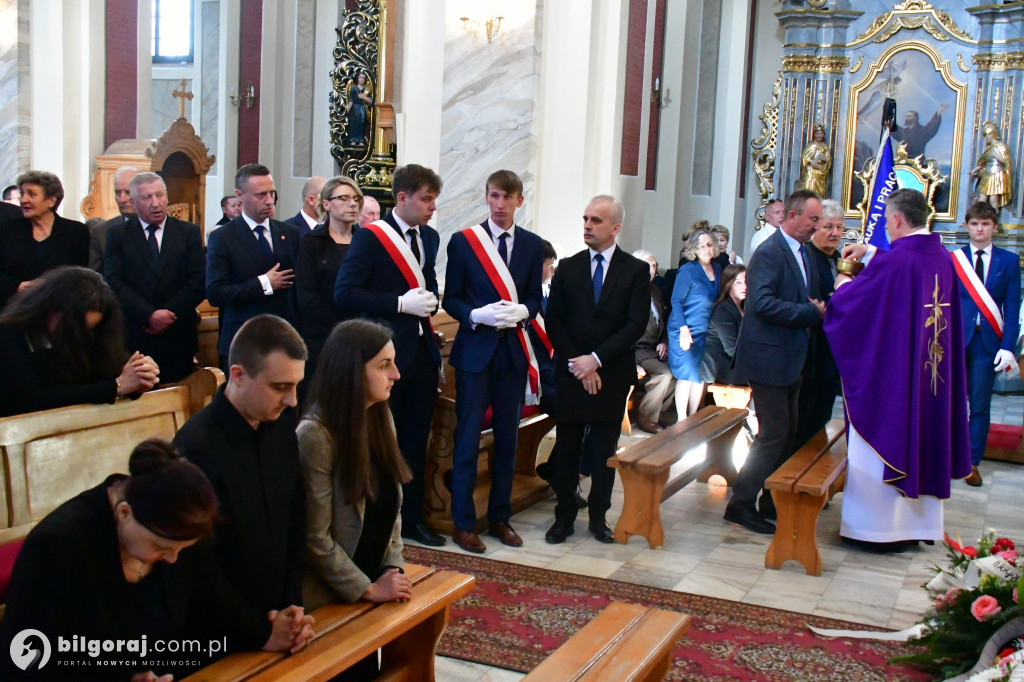 Pogrzeb śp. Eugeniusza Stróża, byłego burmistrza Tarnogrodu