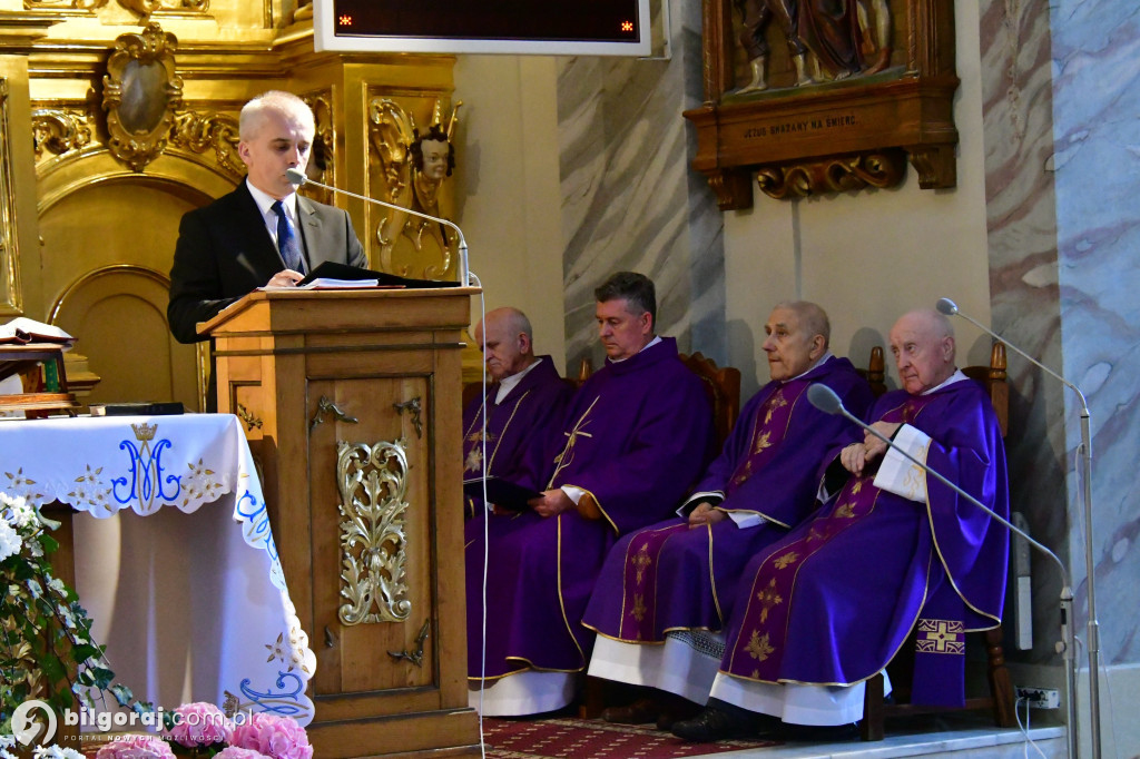 Pogrzeb śp. Eugeniusza Stróża, byłego burmistrza Tarnogrodu