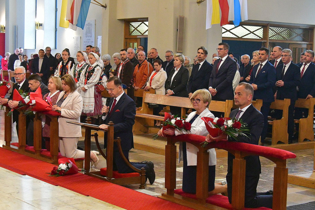 Delegacja Powiatu Biłgorajskiego na XVI Pielgrzymce Samorządów Terytorialnych w Lubaczowie