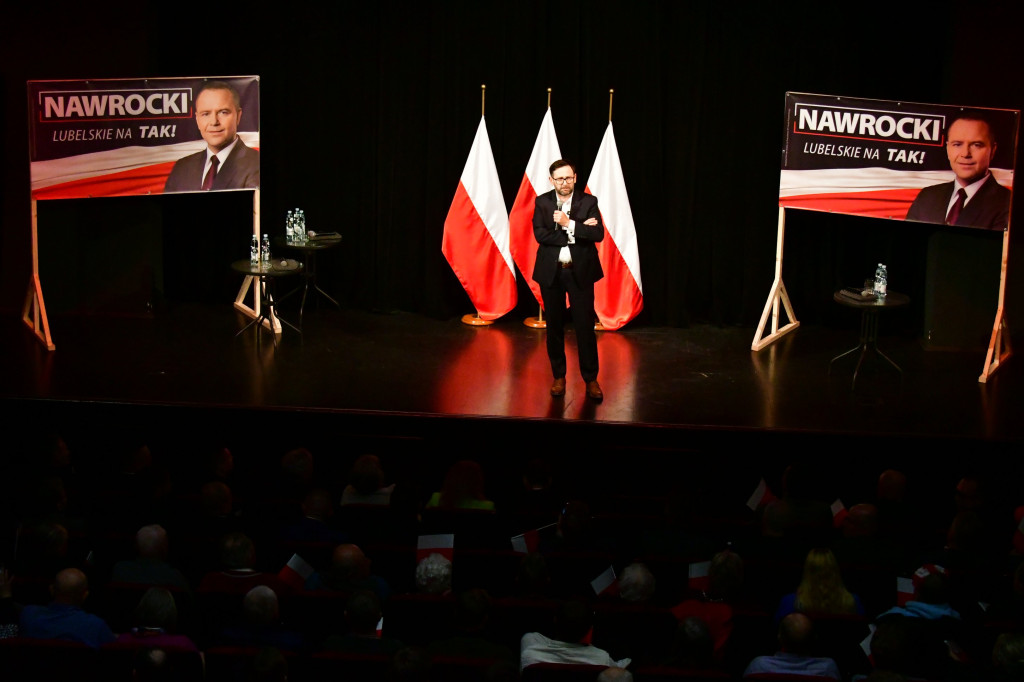 Morawiecki, Czarnek i Obajtek w Biłgoraju