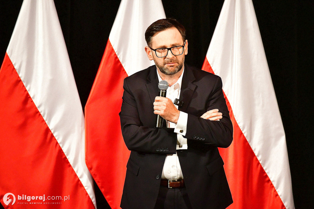 Morawiecki, Czarnek i Obajtek w Biłgoraju