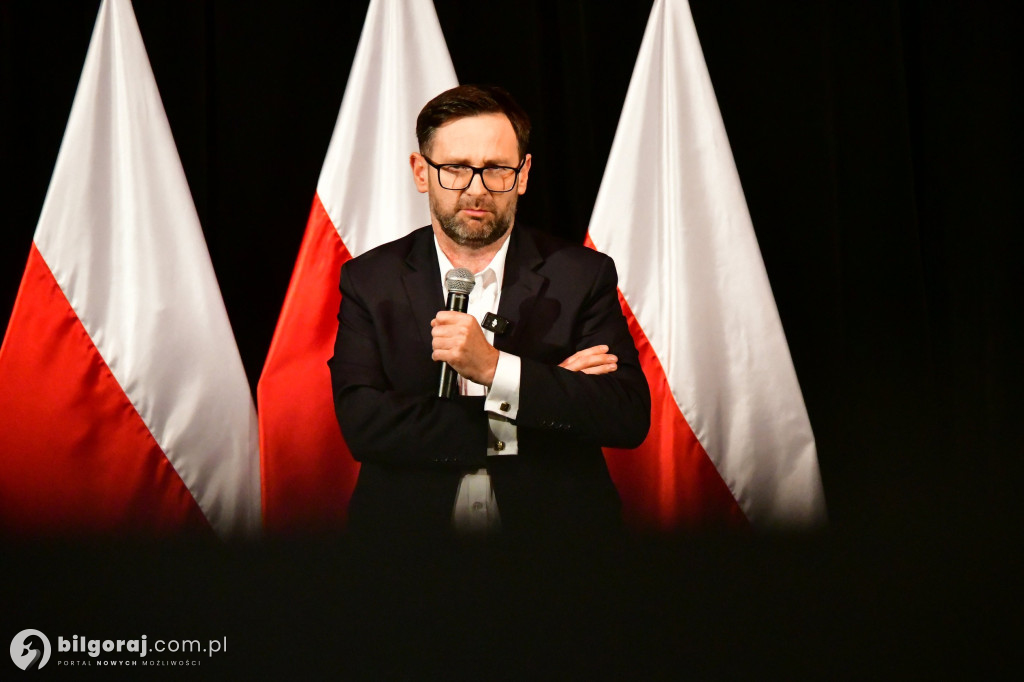 Morawiecki, Czarnek i Obajtek w Biłgoraju