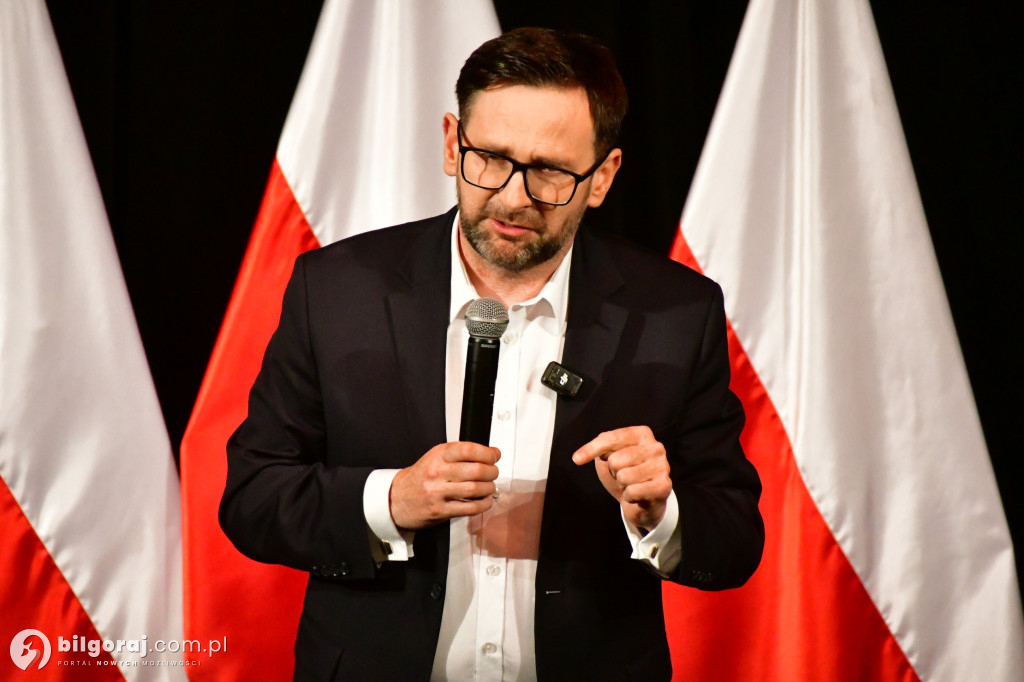 Morawiecki, Czarnek i Obajtek w Biłgoraju