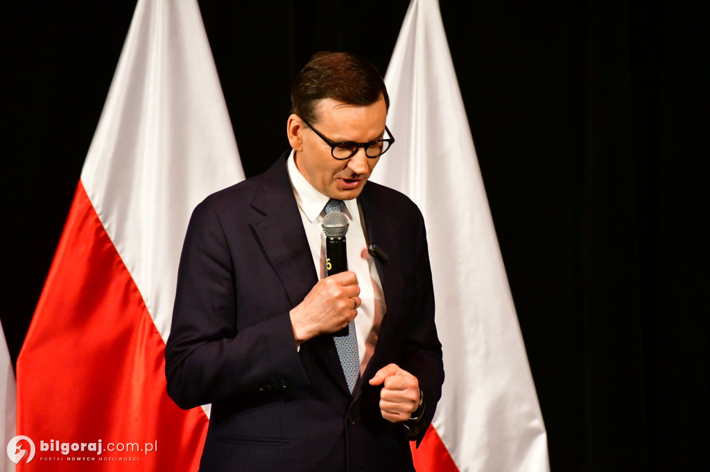 Morawiecki, Czarnek i Obajtek w Biłgoraju