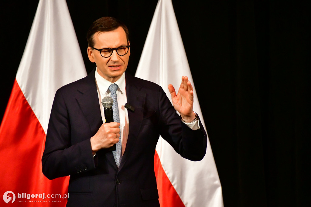Morawiecki, Czarnek i Obajtek w Biłgoraju