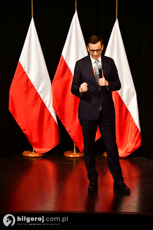 Morawiecki, Czarnek i Obajtek w Biłgoraju