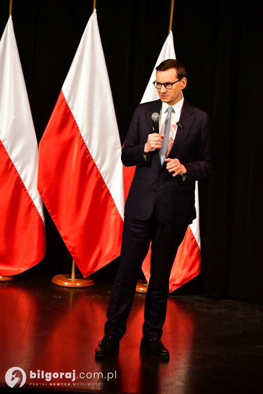 Morawiecki, Czarnek i Obajtek w Biłgoraju