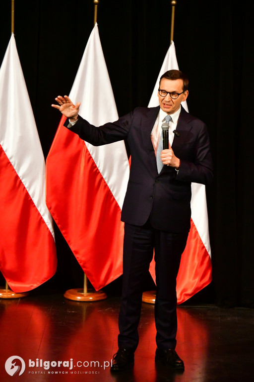 Morawiecki, Czarnek i Obajtek w Biłgoraju