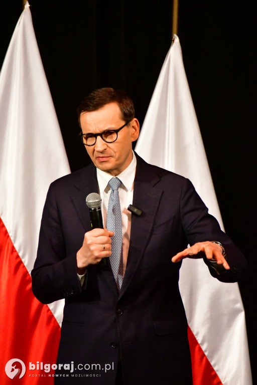 Morawiecki, Czarnek i Obajtek w Biłgoraju