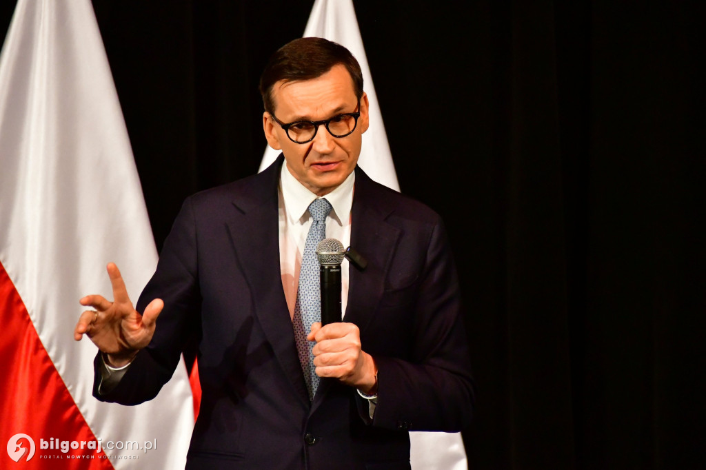 Morawiecki, Czarnek i Obajtek w Biłgoraju