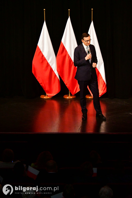 Morawiecki, Czarnek i Obajtek w Biłgoraju