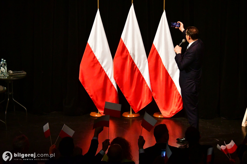 Morawiecki, Czarnek i Obajtek w Biłgoraju