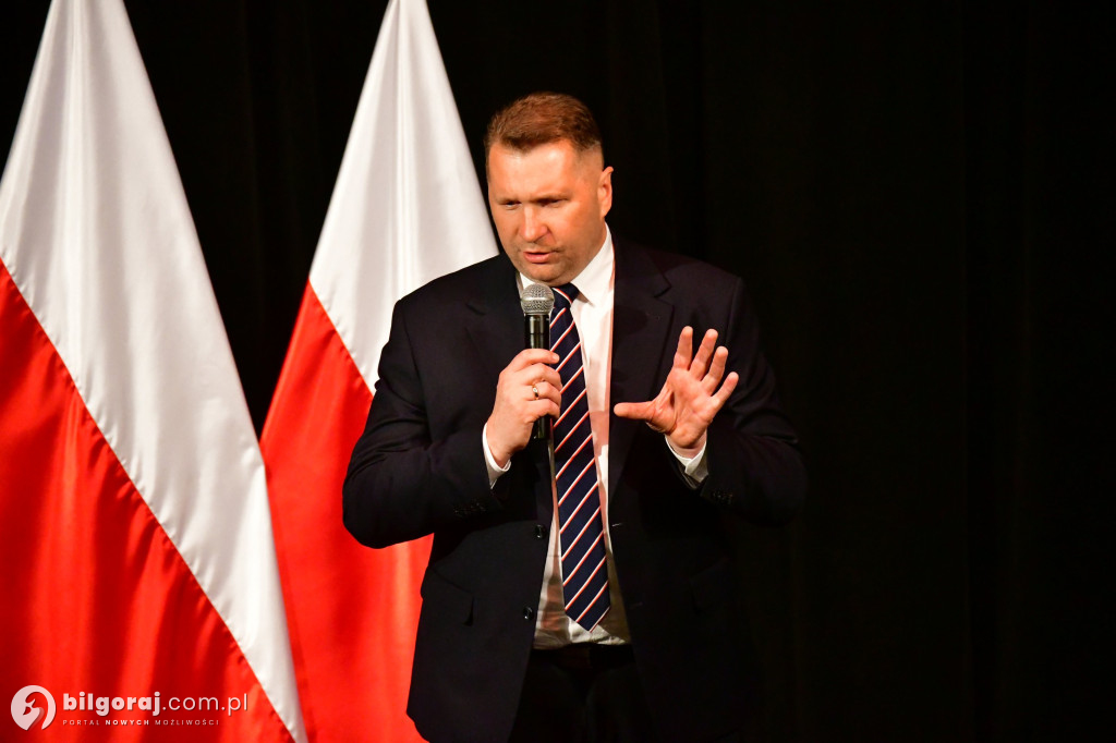 Morawiecki, Czarnek i Obajtek w Biłgoraju