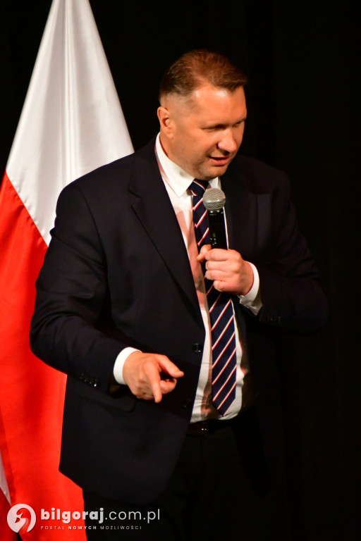 Morawiecki, Czarnek i Obajtek w Biłgoraju