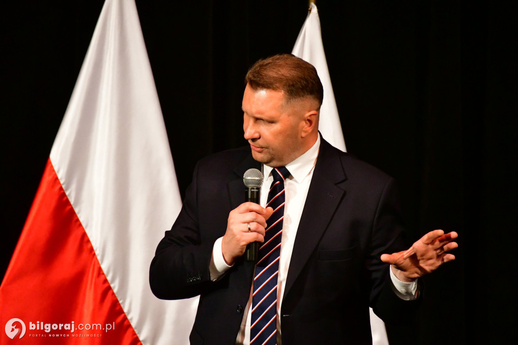 Morawiecki, Czarnek i Obajtek w Biłgoraju