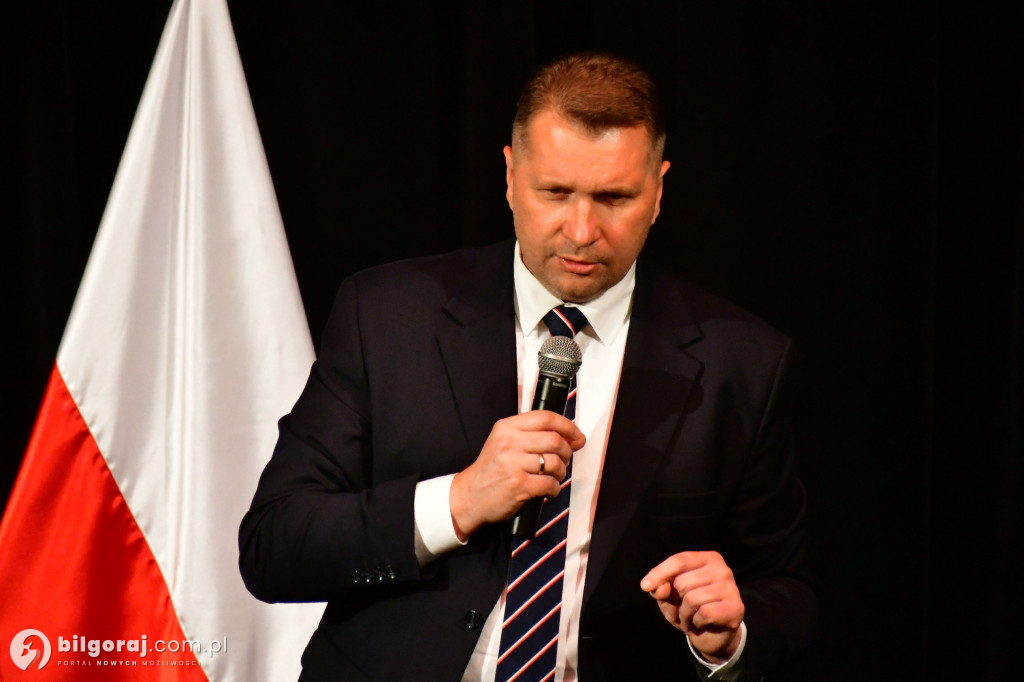 Morawiecki, Czarnek i Obajtek w Biłgoraju