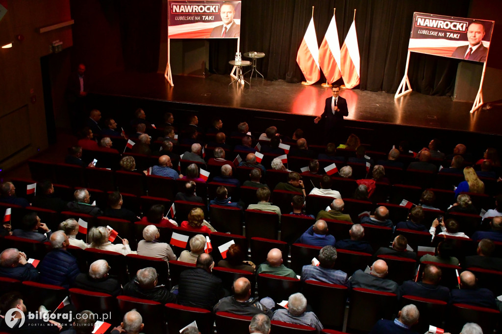 Morawiecki, Czarnek i Obajtek w Biłgoraju