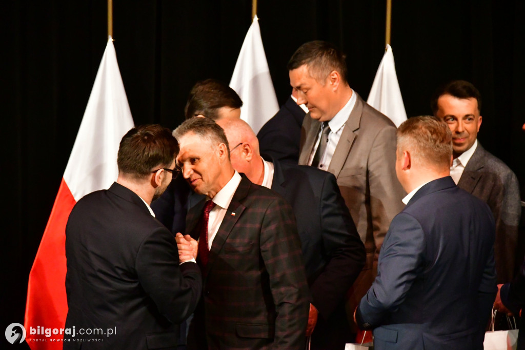 Morawiecki, Czarnek i Obajtek w Biłgoraju