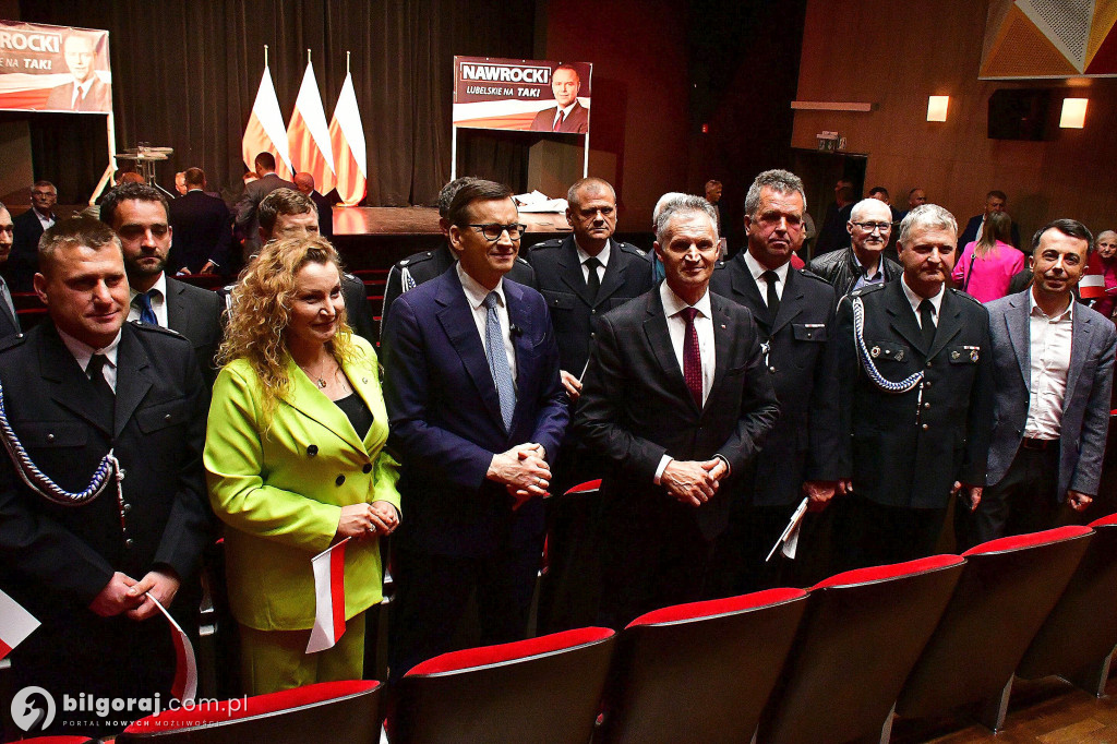 Morawiecki, Czarnek i Obajtek w Biłgoraju